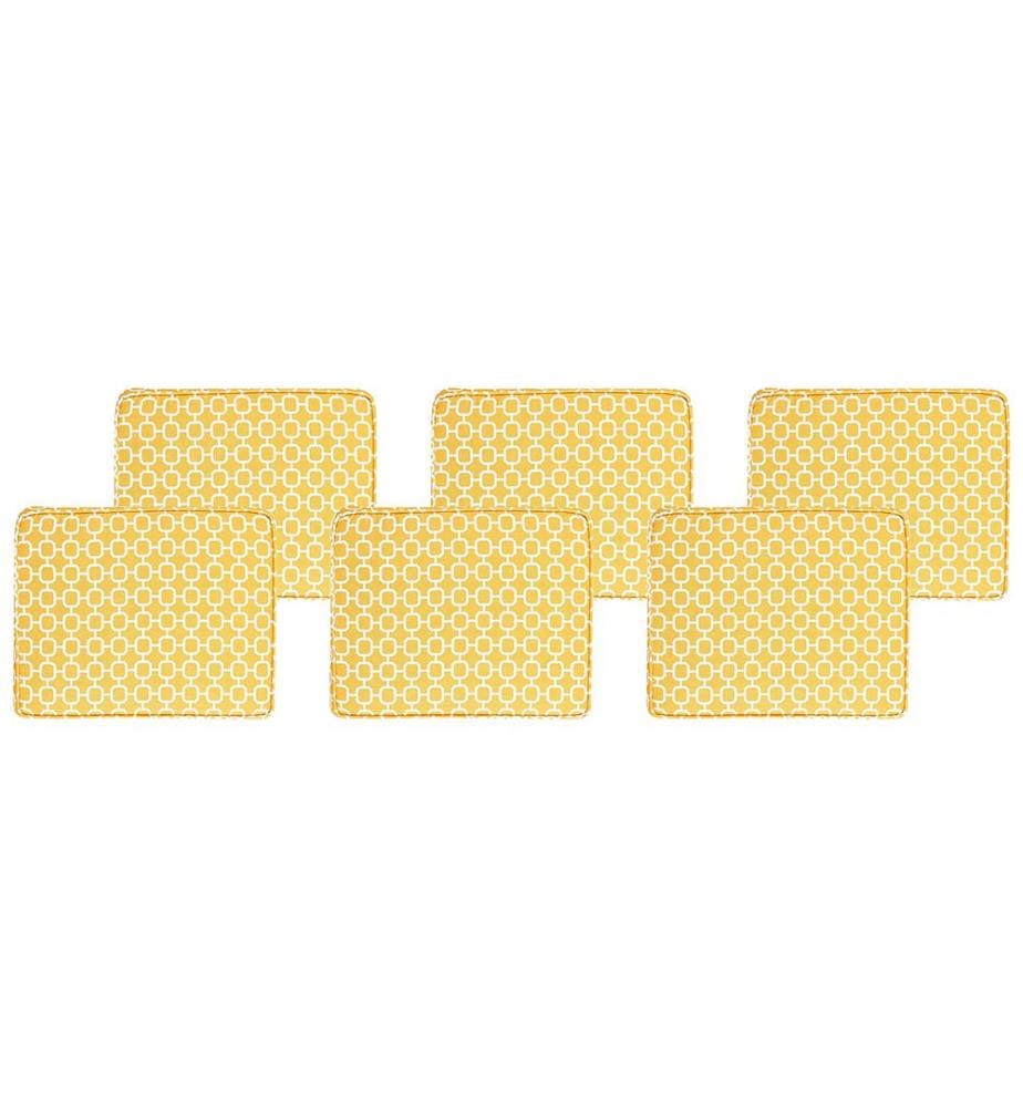 Set di 6 cuscini per sedie TOLVE 39 x 31 cm Giallo