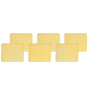Lot de 6 coussins pour chaises de jardin TOLVE 39 x 31 cm Jaune