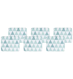 Lot de 6 coussins pour chaises de jardin TOLVE 39 x 31 cm Bleu clair