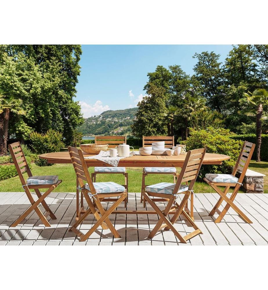Set di 6 cuscini per sedie TOLVE 39 x 31 cm Azzurro