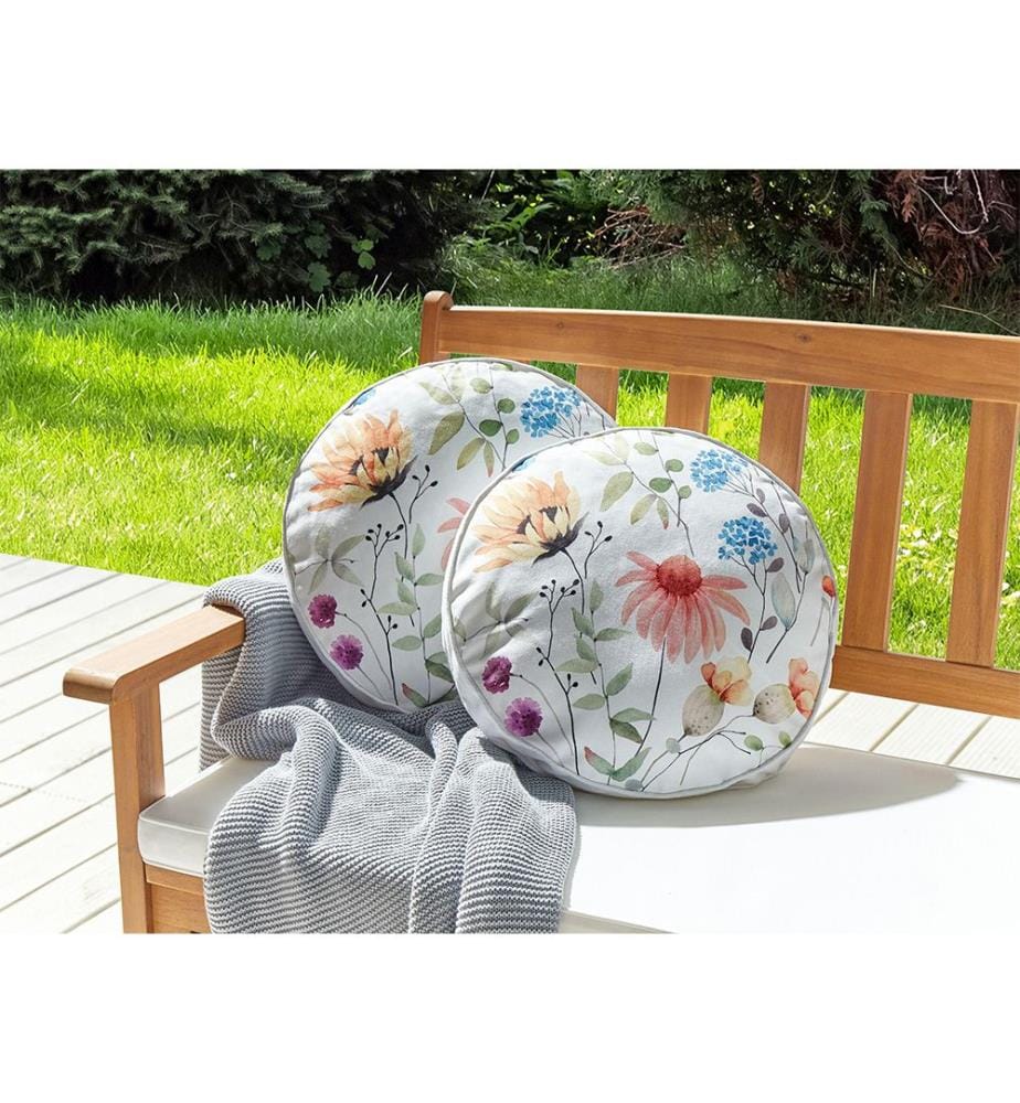 Set of 2 Outdoor Cushions MONESI Floral Pattern 40 x 40 cm Multicolour