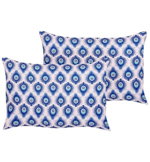 Gartenkissen 2er Set CERIANA Tiermuster 40 x 60 cm Blau