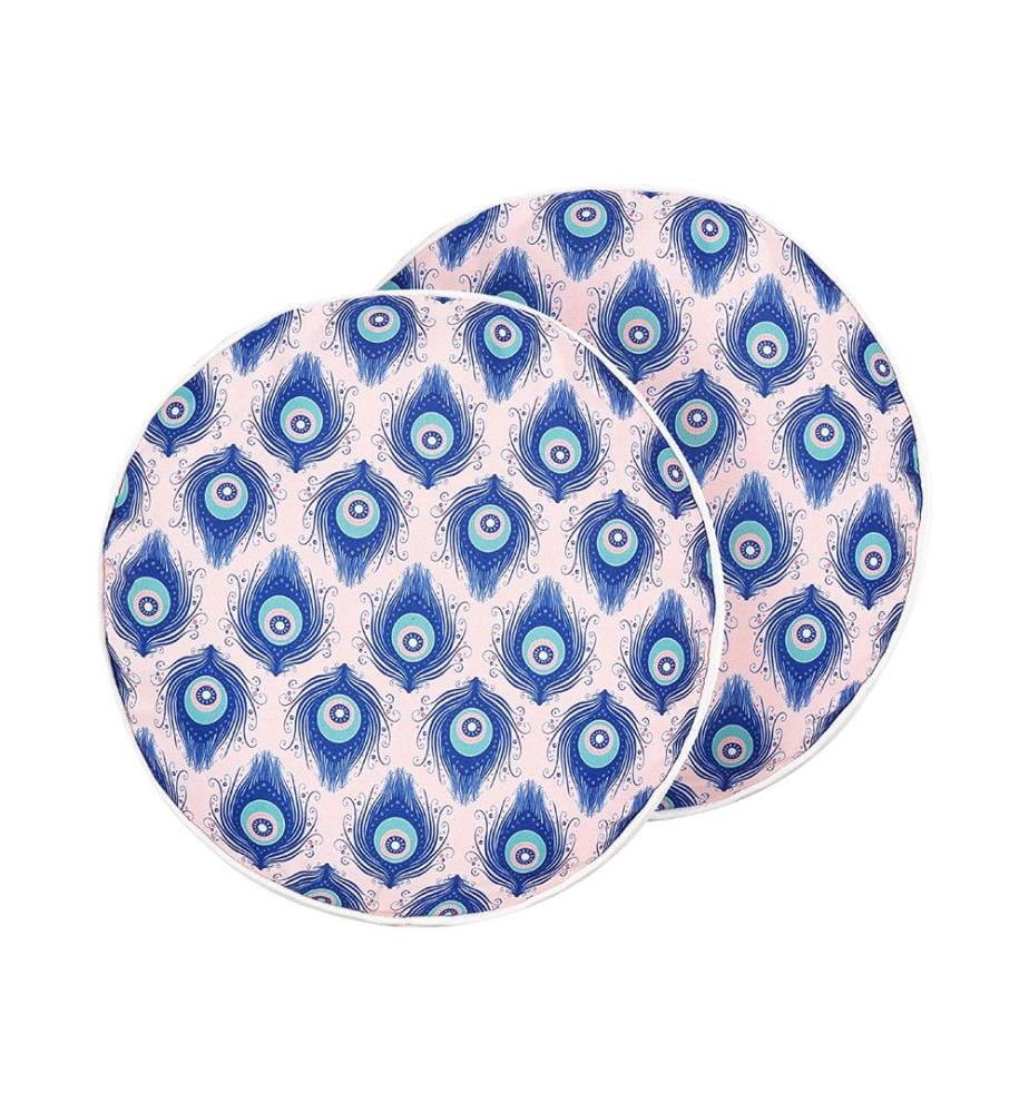 Set di 2 cuscini da esterno CERIANA Trama animale 40 x 40 cm Blu