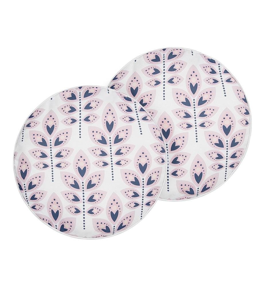 Set di 2 cuscini da esterno TORRETTA Trama di piante 40 x 40 cm Bianco sporco