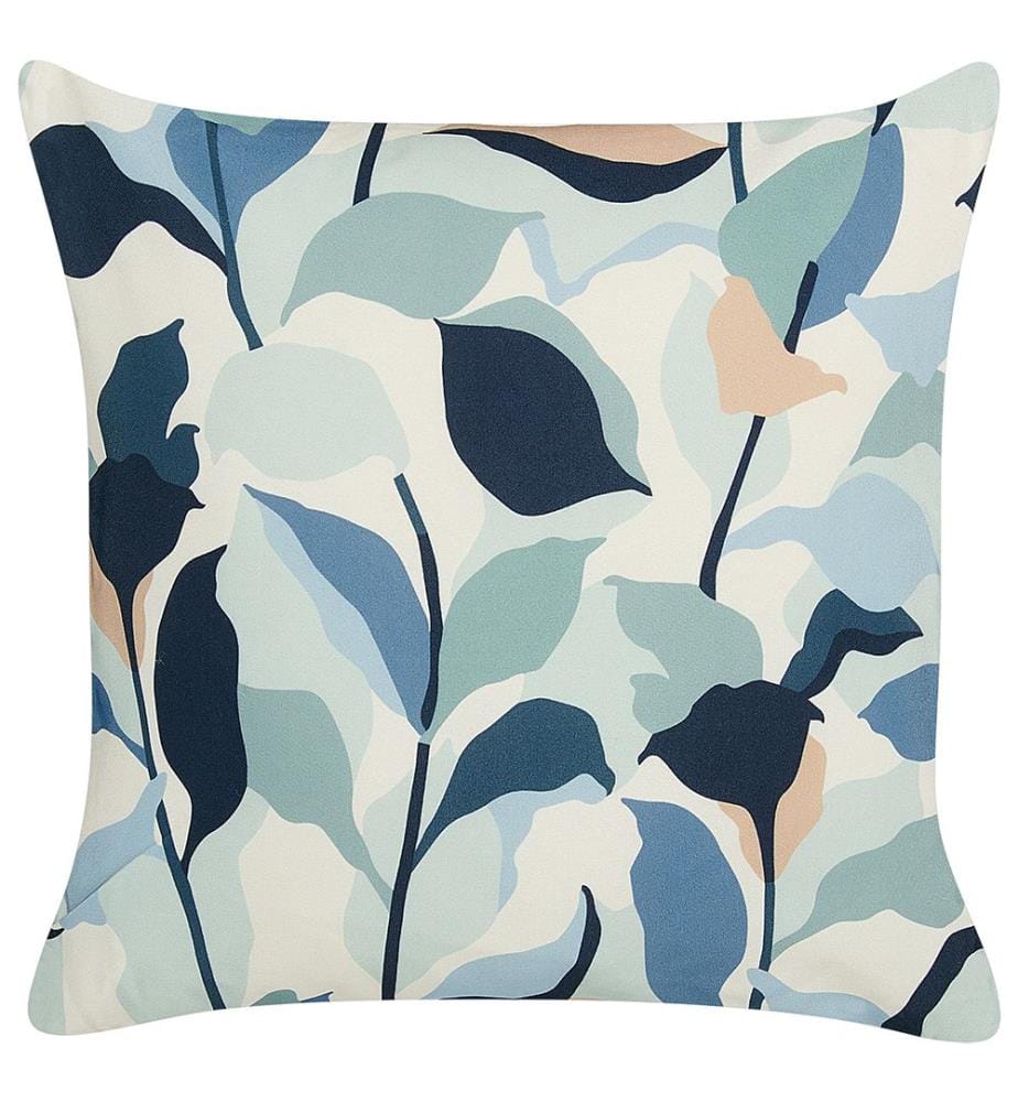 Set di 2 cuscini da esterno VEGLINO Trama di piante 45 x 45 cm Blu