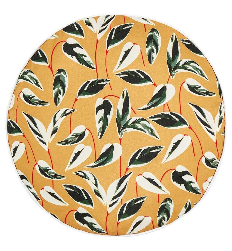 Set di 2 cuscini da esterno TAGGIA Trama di piante 40 x 40 cm Giallo