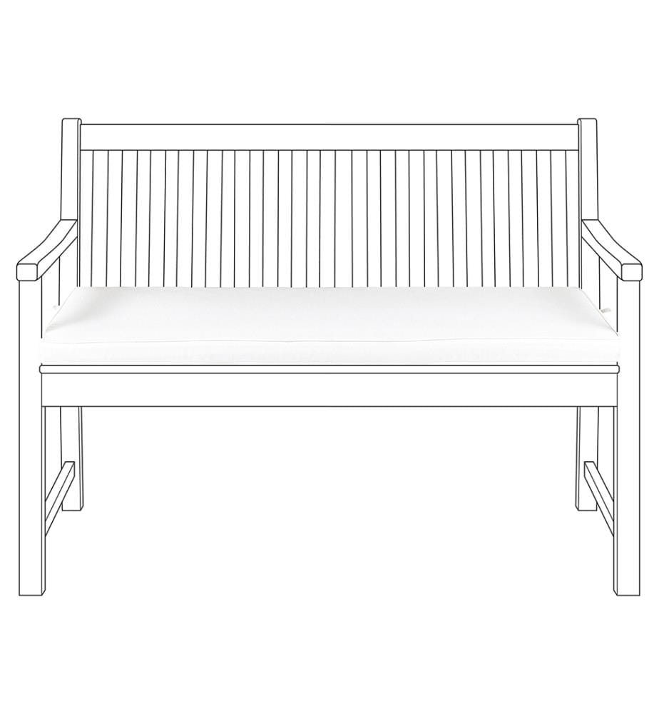 Cuscino per sedile a panca VIVARA 112 x 54 cm Bianco sporco
