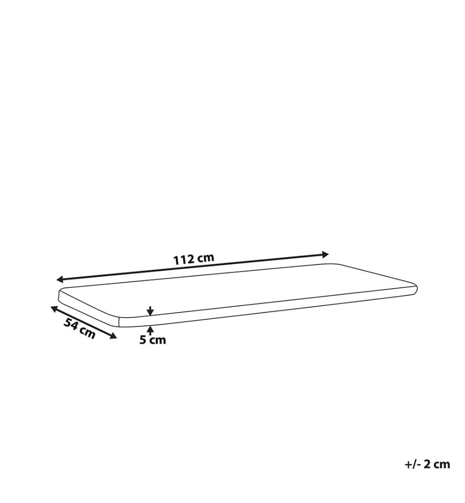 Cuscino per sedile a panca VIVARA 112 x 54 cm Bianco sporco