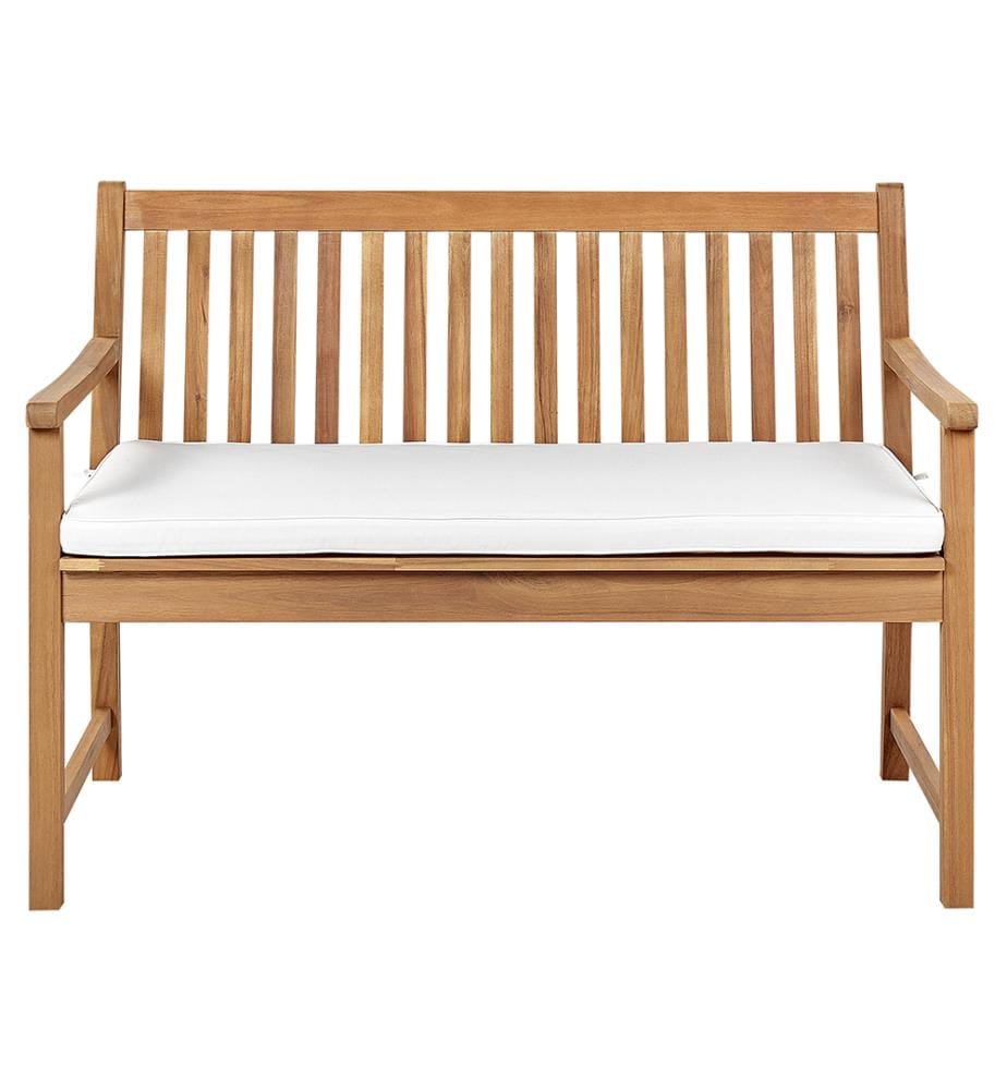 Cuscino per sedile a panca VIVARA 112 x 54 cm Bianco sporco
