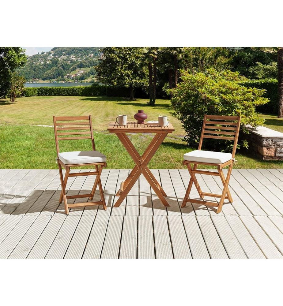 Set di 2 cuscini per sedie FIJI 29 x 38 cm Bianco sporco