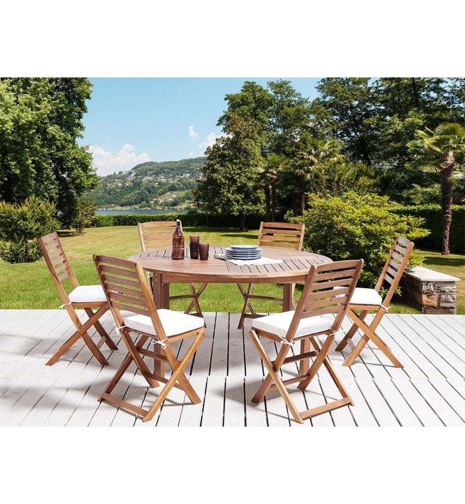 Set di 6 cuscini per sedie TOLVE 39 x 31 cm Bianco sporco