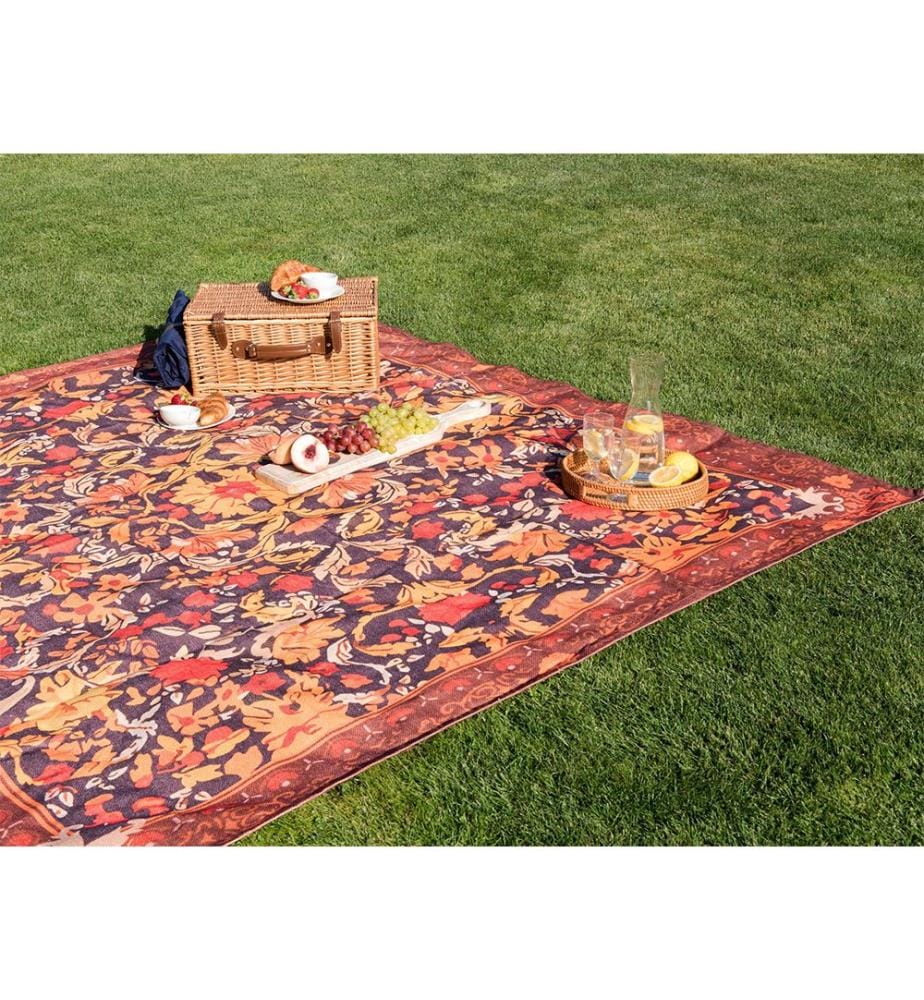 Picknickdecke DILBAR 200 x 200 cm Rot