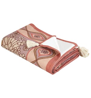 Coperta per picnic LASHARI 200 x 200 cm Rosa pesca