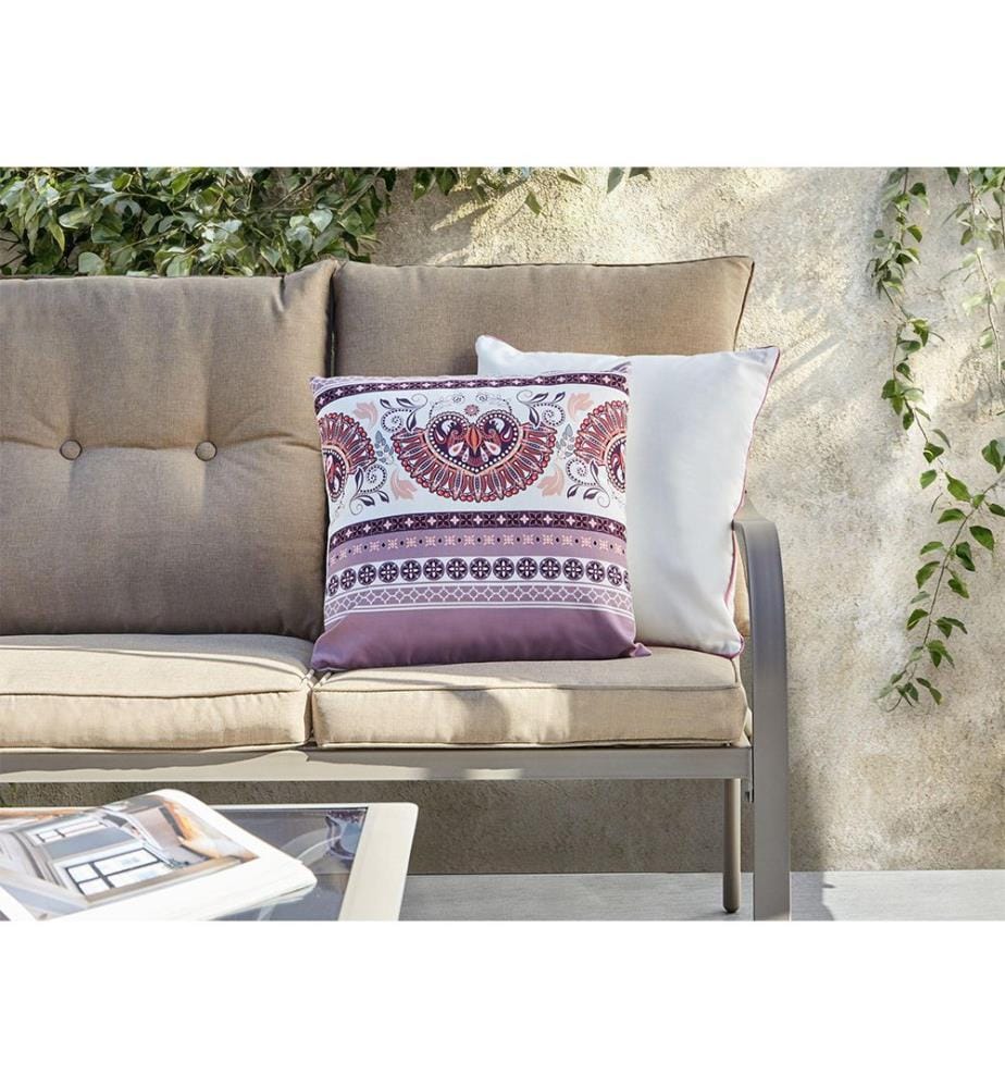 Set di 2 cuscini da esterno TVISTA Trama orientale 45 x 45 cm Viola