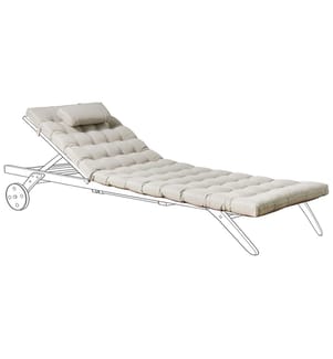 Cuscino per sdraio CESANA PREMIUM 192 x 56 cm Tortora