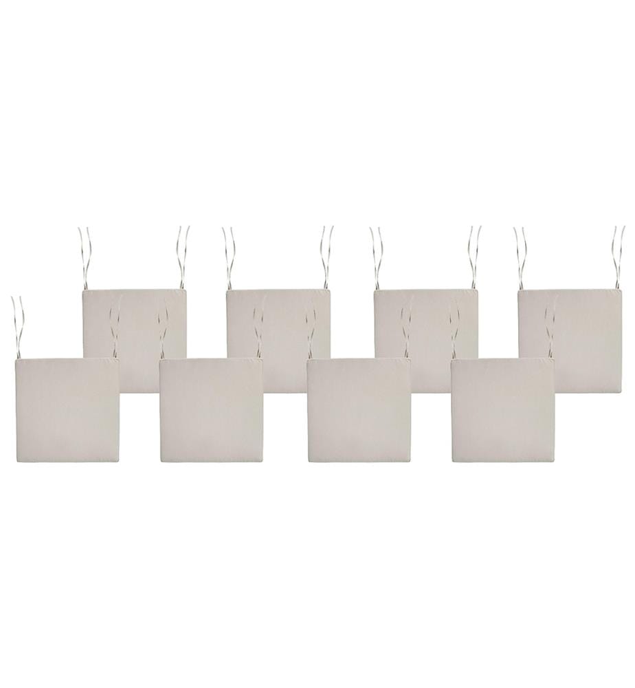 Set di 8 cuscini per sedie SASSARI PREMIUM 46 x 46 cm Tortora