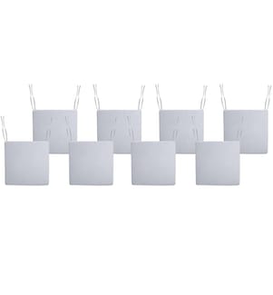Lot de 8 coussins pour chaises de jardin SASSARI PREMIUM 46 x 46 cm Gris clair