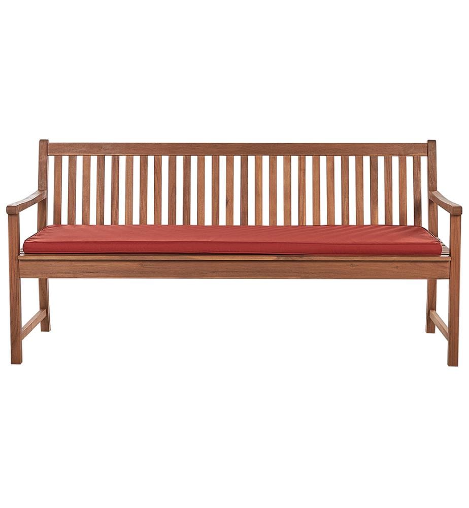 Cuscino per sedile a panca VIVARA 169 x 50 cm Rosso scuro