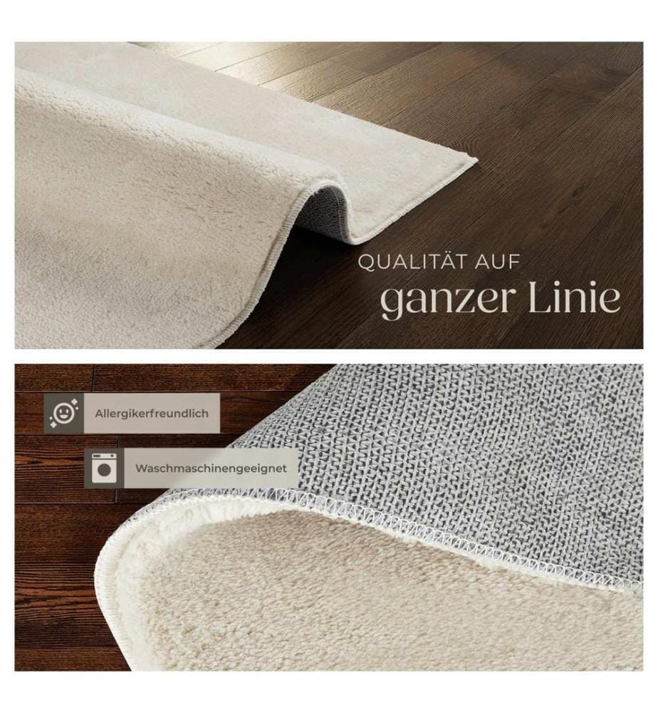 Tapis à poils ras SOFT ZONE - beige, 200 x 290 cm