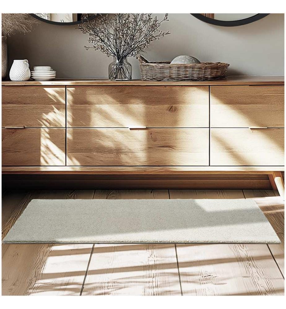 Rug Zonelle - short pile and ultra-soft, rectangular or round - sand, 60 x 110 cm
