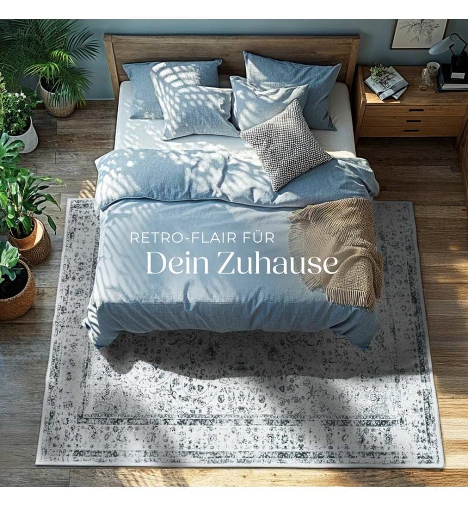 Washable Rug Aliya - different sizes, oriental pattern, non-slip underside, non-allergenic short pile - 160 x 230 cm