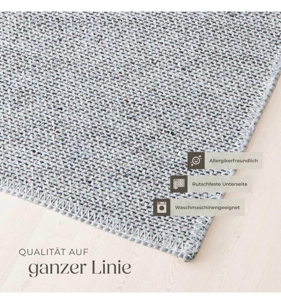 Washable Rug Dalia - various sizes, faded pattern, easy-care short pile, non-slip - 200 x 274 cm
