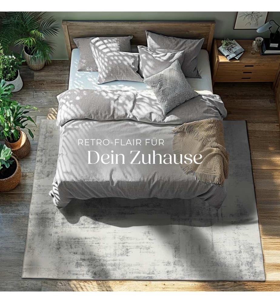 Washable Rug Nadira - different sizes, abstract pattern, synthetic wool and felt, non-slip - 160 x 230 cm
