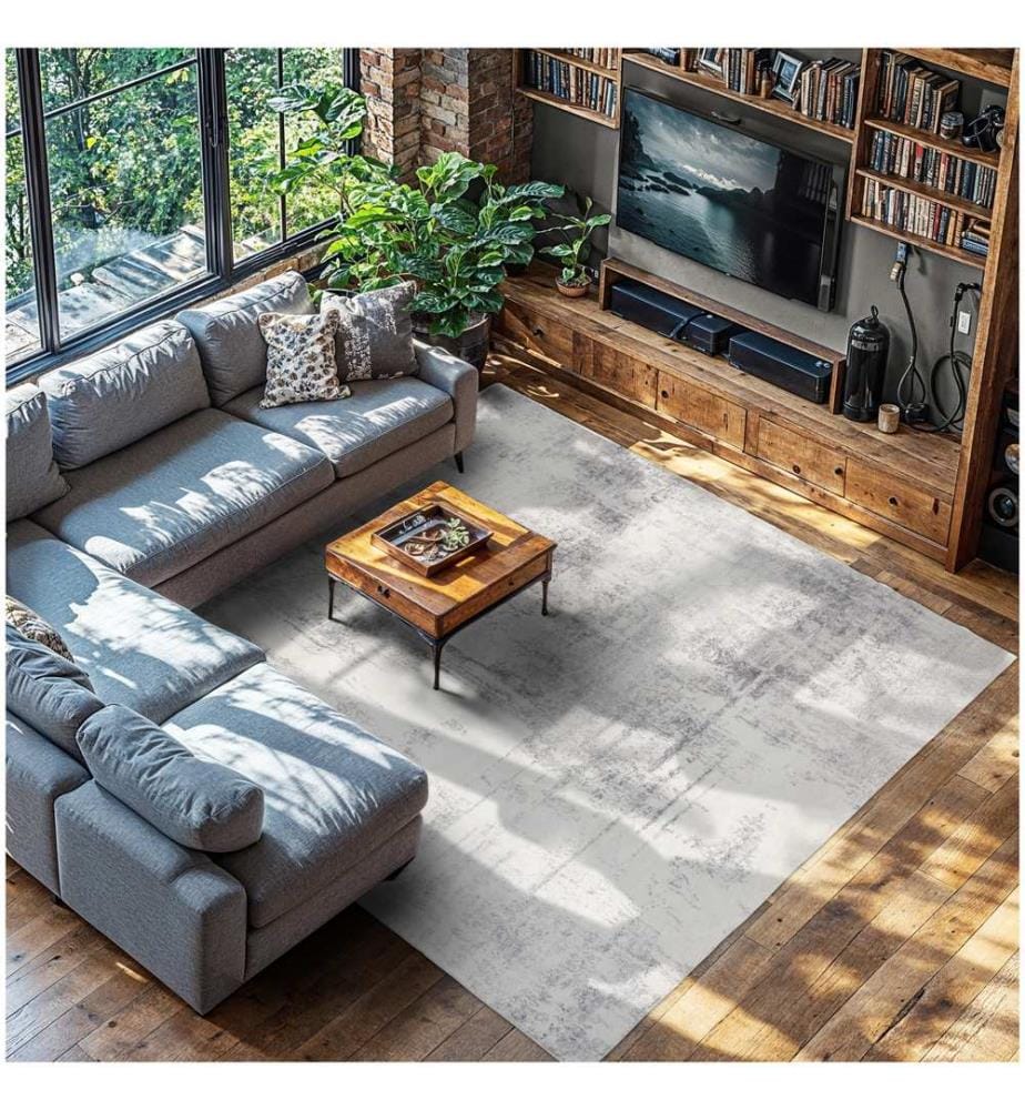 Washable Rug Nadira - different sizes, abstract pattern, synthetic wool and felt, non-slip - 240 x 340 cm