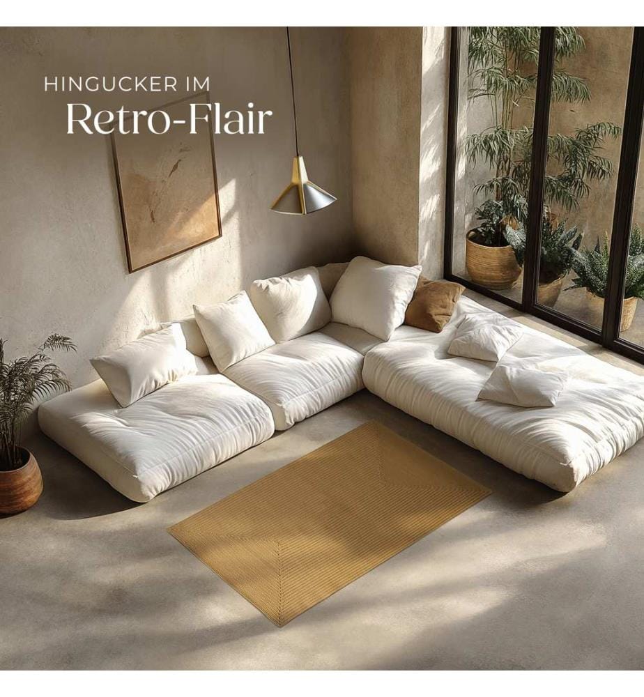 Geflochtener Teppich Raya in Jute-Optik, für In- und Outdoor - 80 x 150 cm