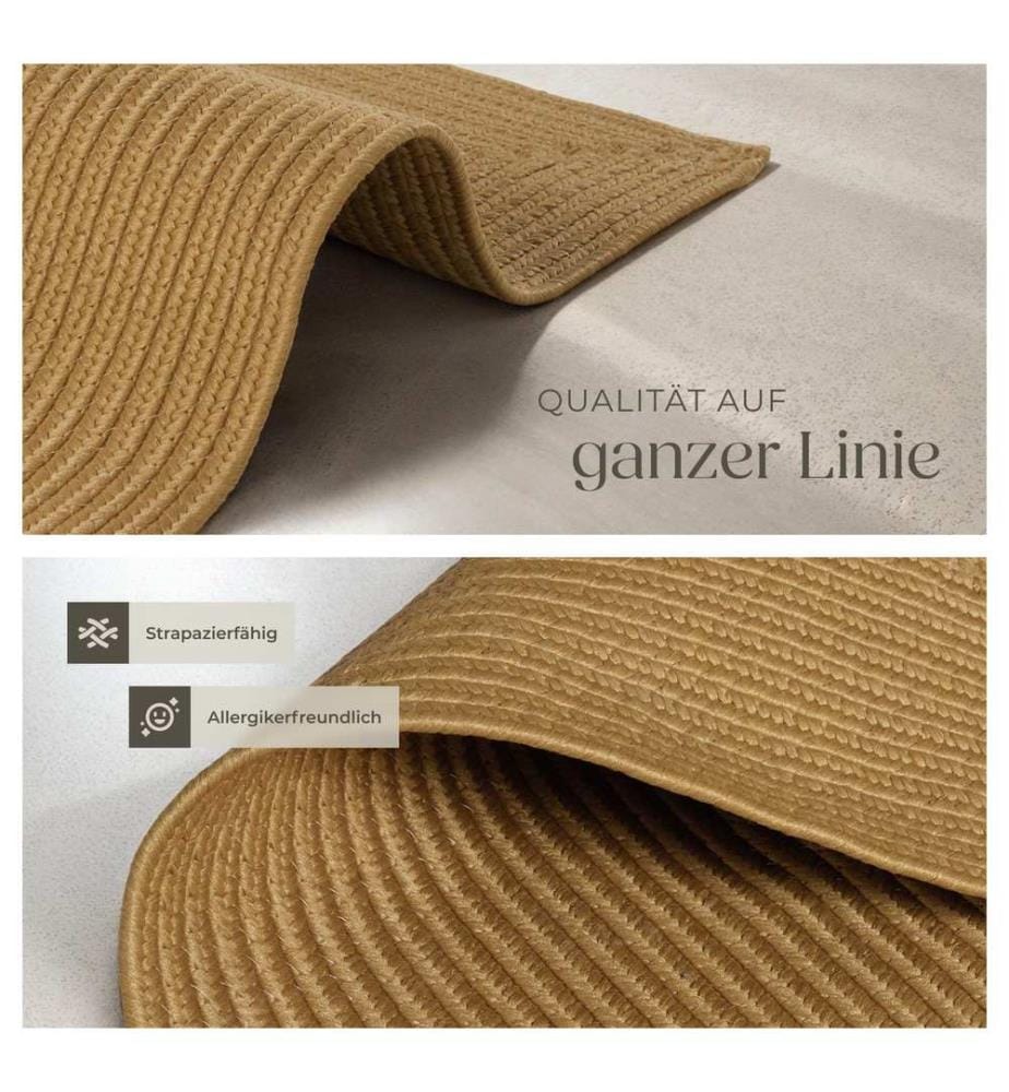 Rug Raya - jute look, boho style, for indoor & outdoor, durable, easy-care - 160 x 230 cm