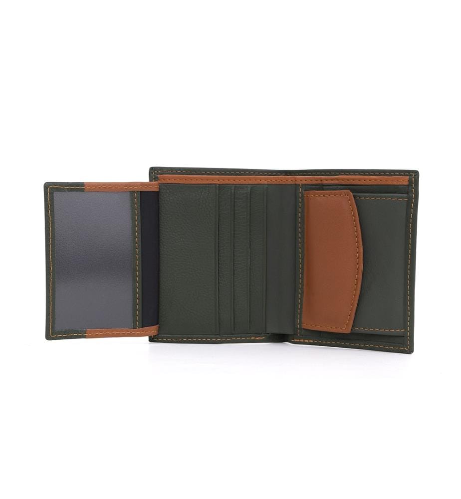 Brieftasche aus Leder - Grün