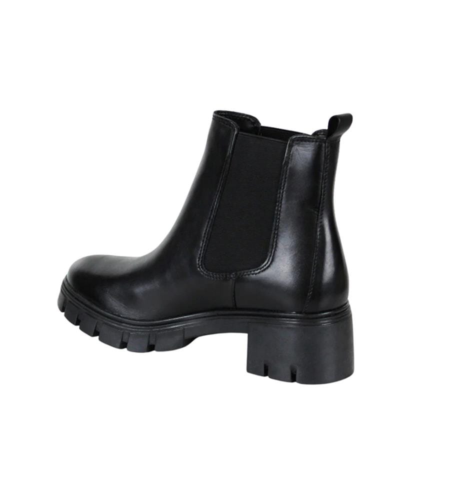 Schwarze Damenstiefel aus Leder