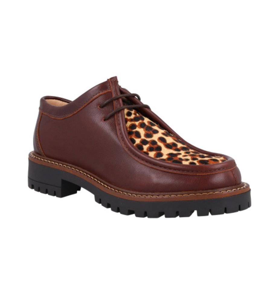 Chaussures d'intérieur en cuir - Bourgogne