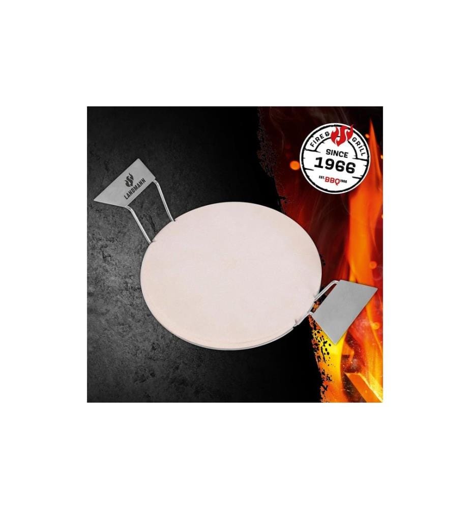 Landmann - Ensemble de pierre à pizza 3 pièces rond