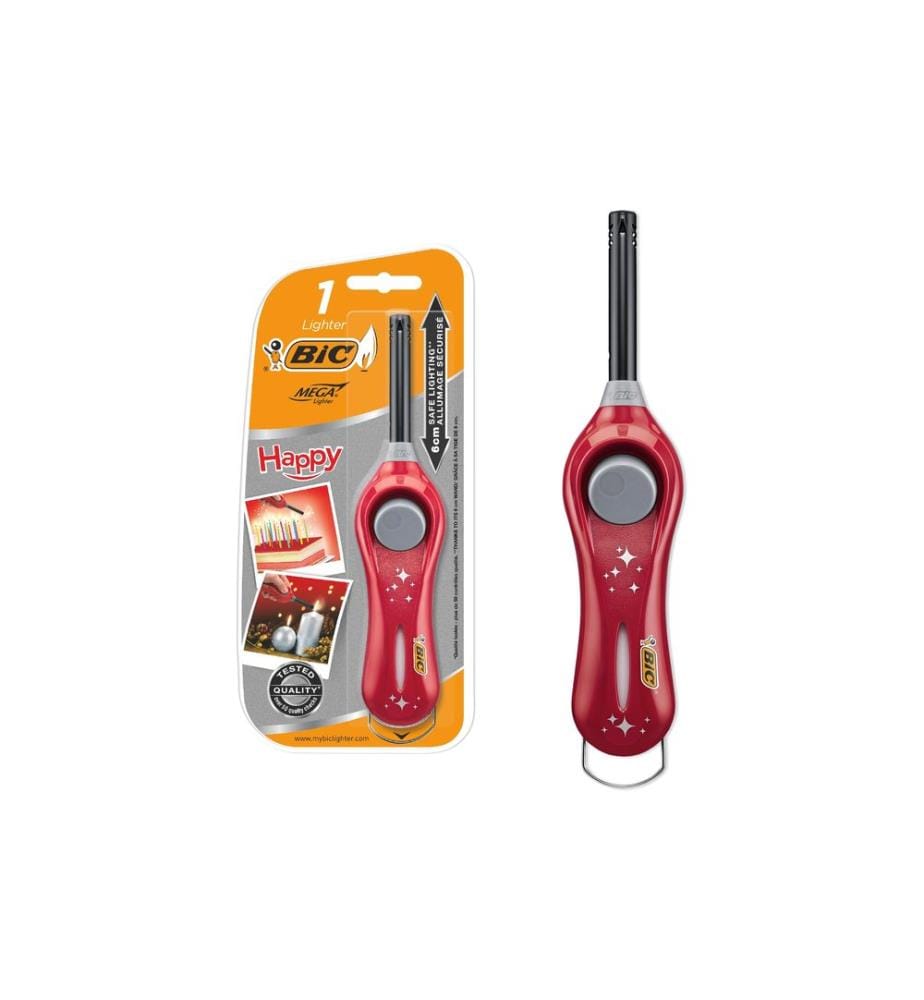 BIC - Briquet de cuisine Megalighter Happy Rouge