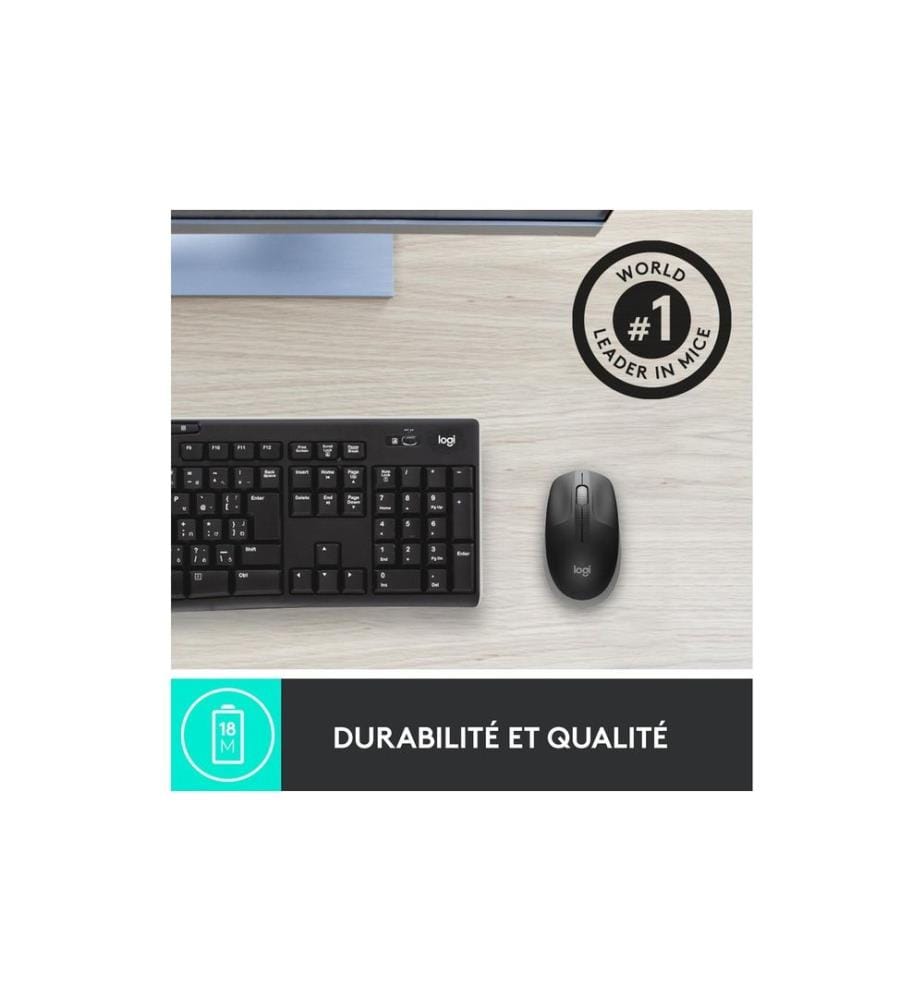 LOGITECH - Maus M190 Grau/Schwarz, kabellos