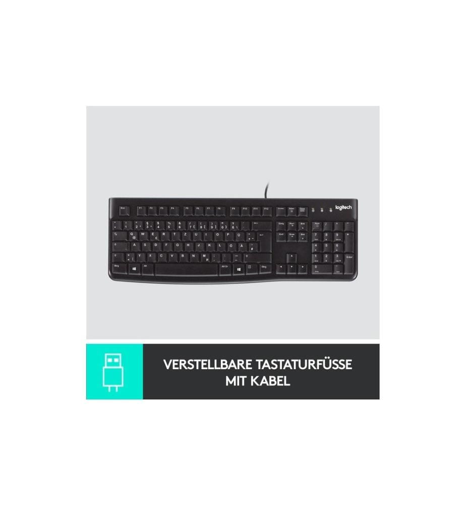 LOGITECH - Clavier K120 layout CH, filaire