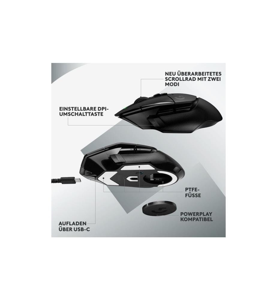 LOGITECH - Souris de gaming G502 X Lightspeed Noir