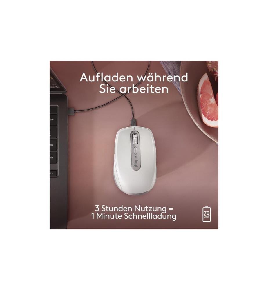 LOGITECH - Souris portable MX Anywhere 3s for Mac Pale Grey