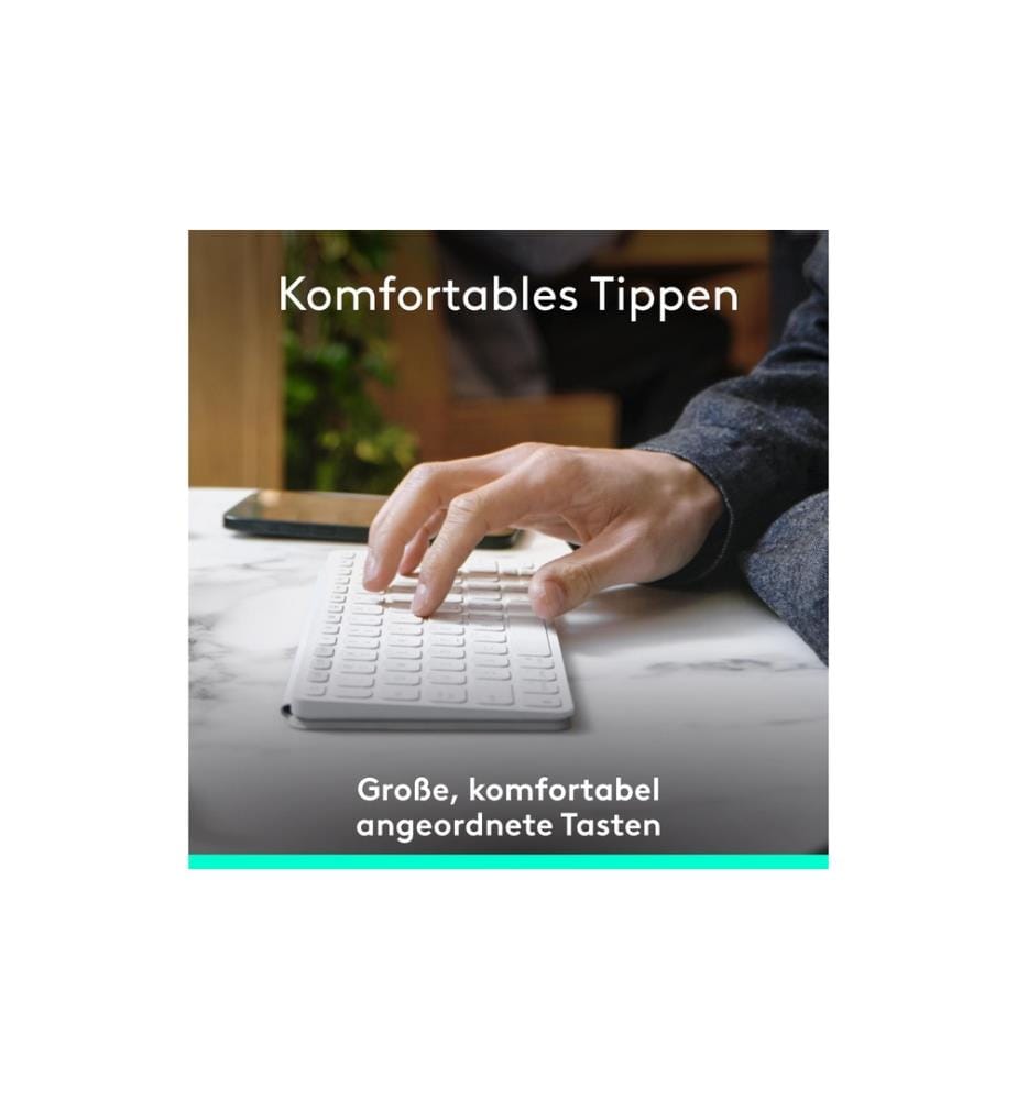 LOGITECH - Clavier Keys-To-Go 2 Pale grey