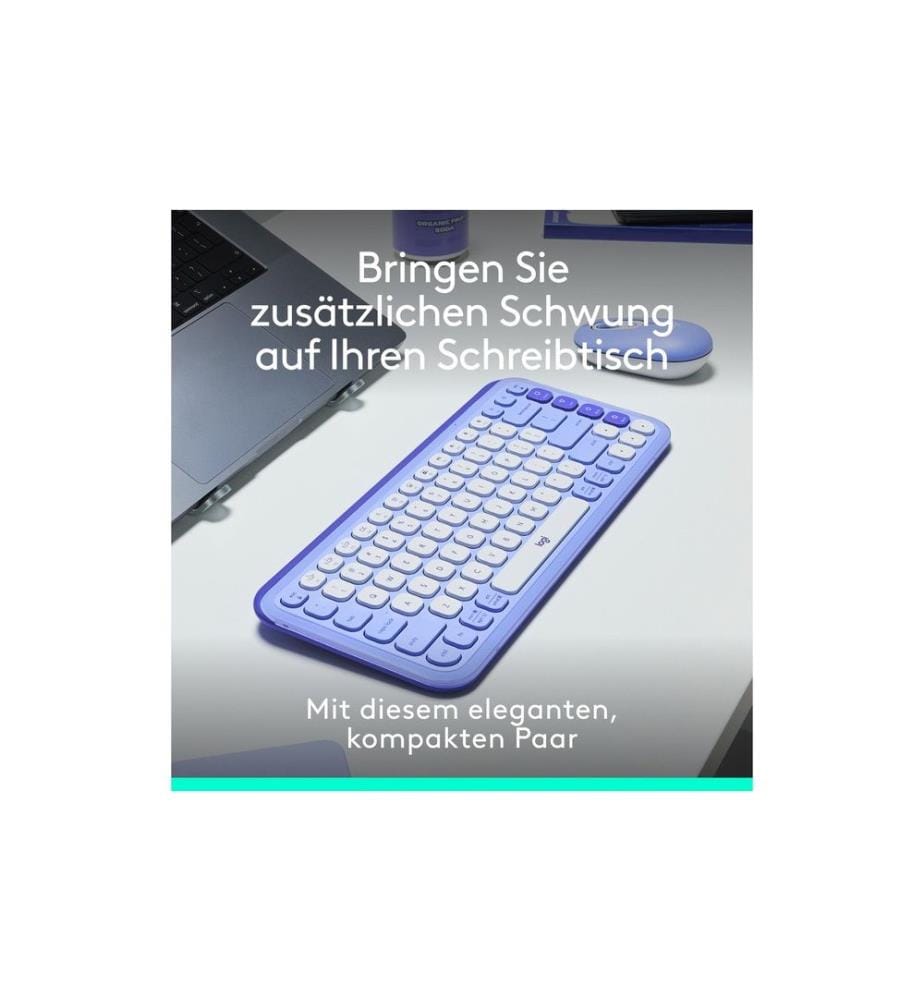 LOGITECH - Ensemble clavier-souris POP Icon Combo Lilac