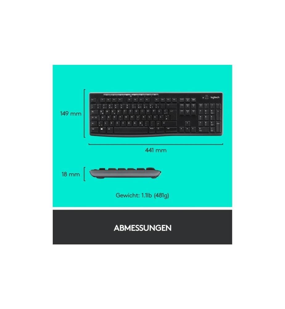 LOGITECH - Ensemble clavier-souris MK270 Clavier CH