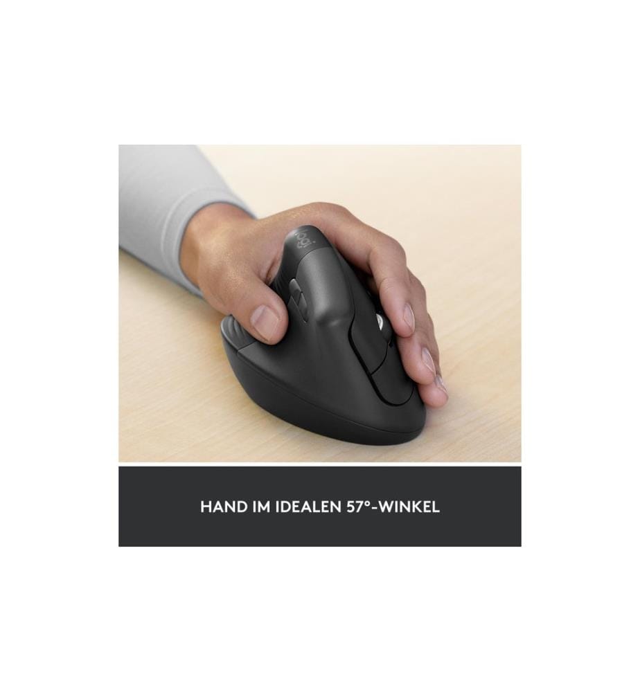 Logitech Ergonomische Maus Lift for Business Left Graphite