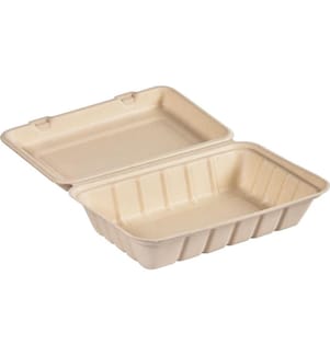 BIOPAK - Boîte repas 850 ml brun non divisé, 50 pièces