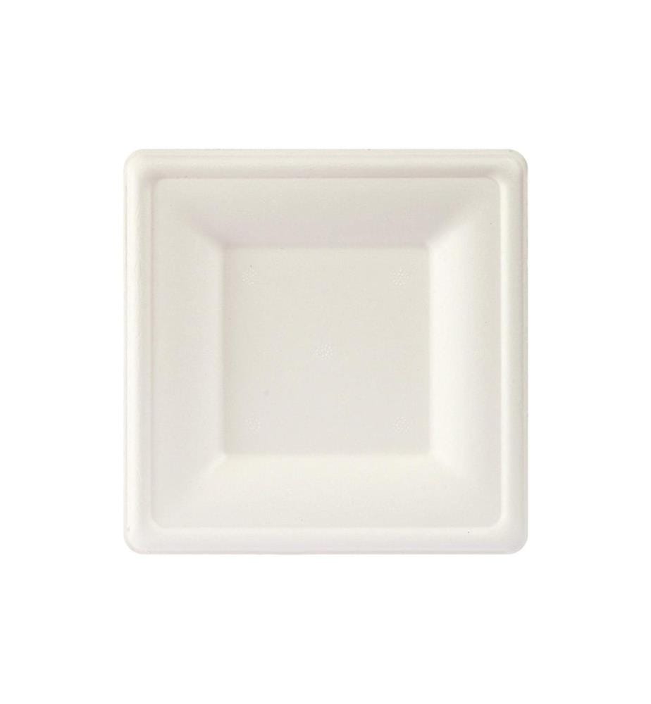 Duni - Assiettes jetables 16 x 16 cm 50 pièces, blanc