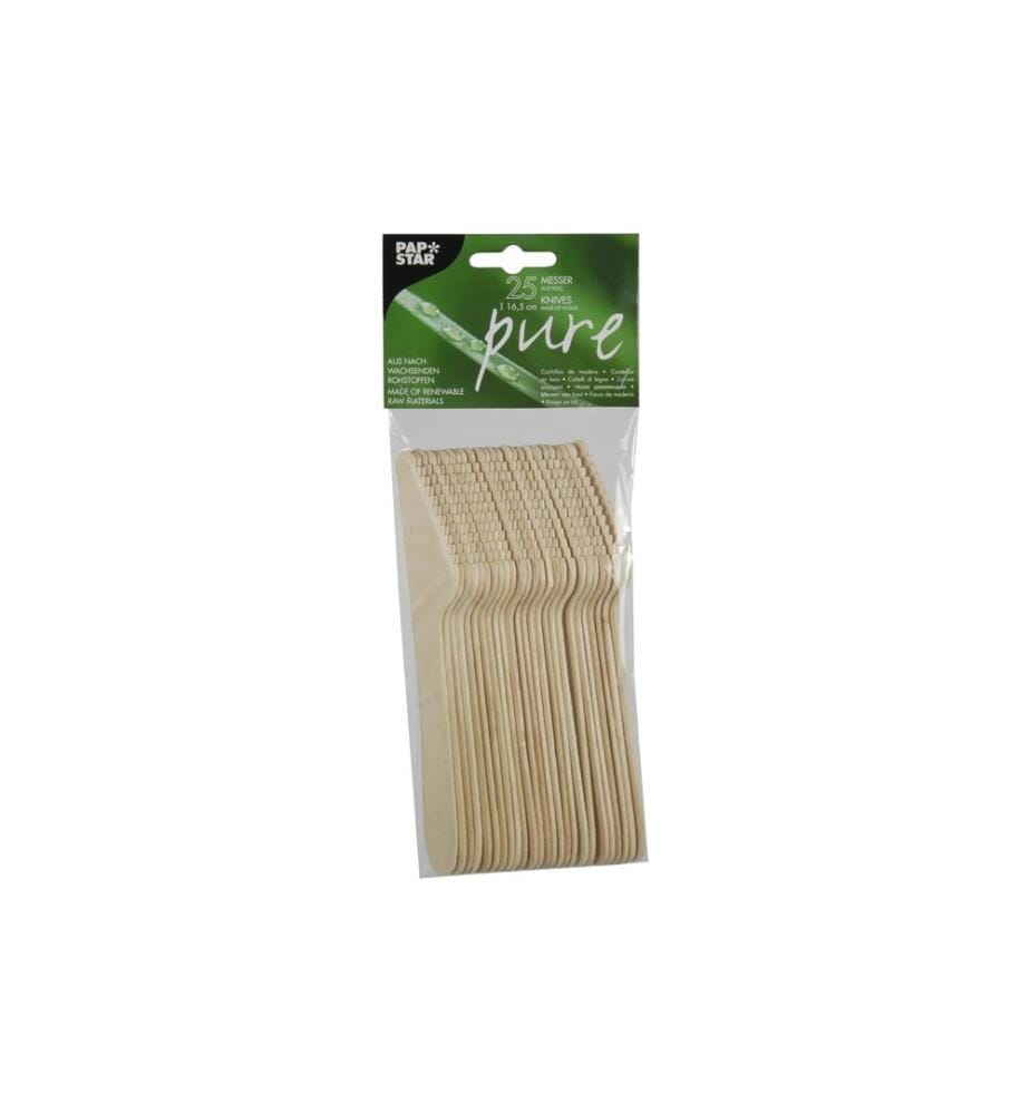 Papstar - Couteaux jetables Pure 25 Pièce/s Brun