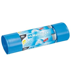 Papstar - Kehrichtsack 120 l, 25 Stück, Hellblau