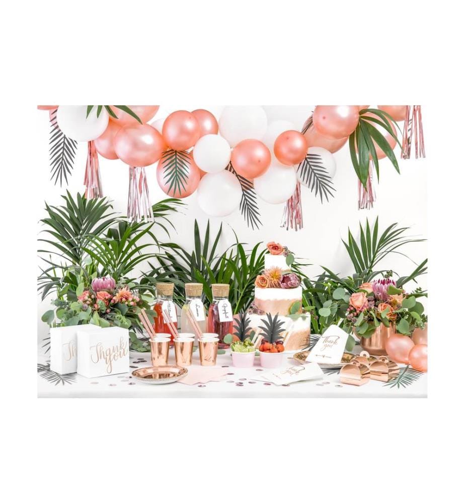 PARTYDECO - Assiettes jetables Uni 23 cm, 6 Pièce/s, Or rose