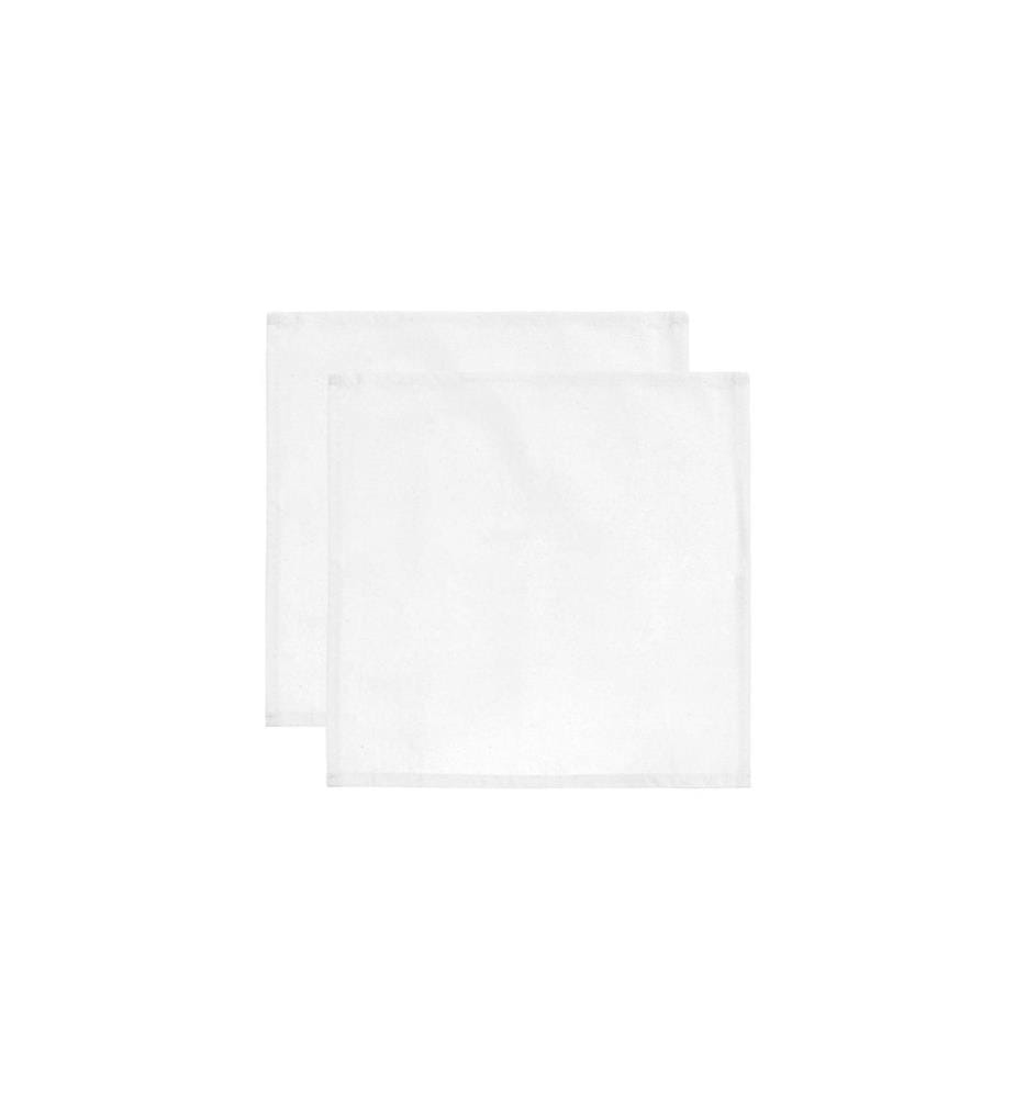 RICO DESIGN - Stoffserviette 30 cm x 30 cm, 2 Stück, Weiss