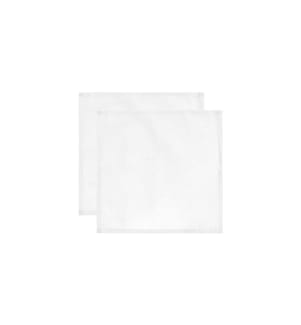 RICO DESIGN - Serviette en tissu 30 cm x 30 cm, 2 Pièce/s, Blanc